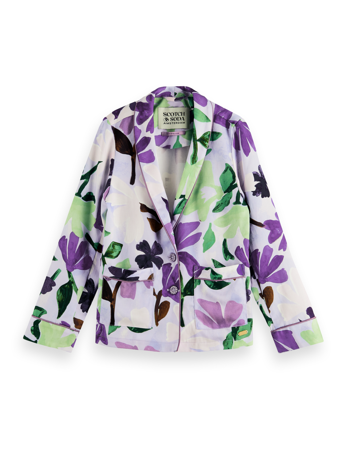 Scotch & Soda Blazer mit Blumenprint und Schalrevers