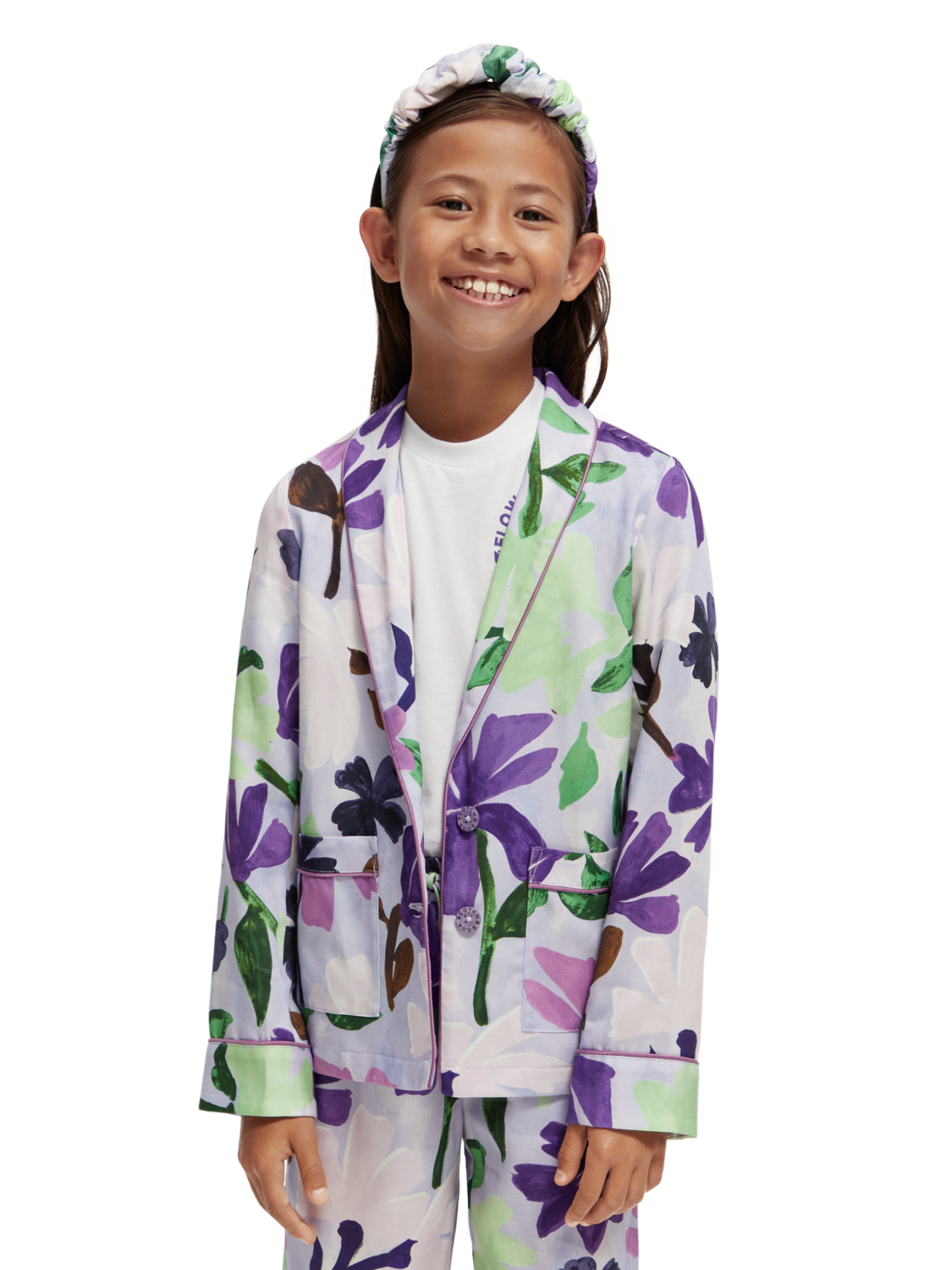 Scotch & Soda Blazer mit Blumenprint und Schalrevers
